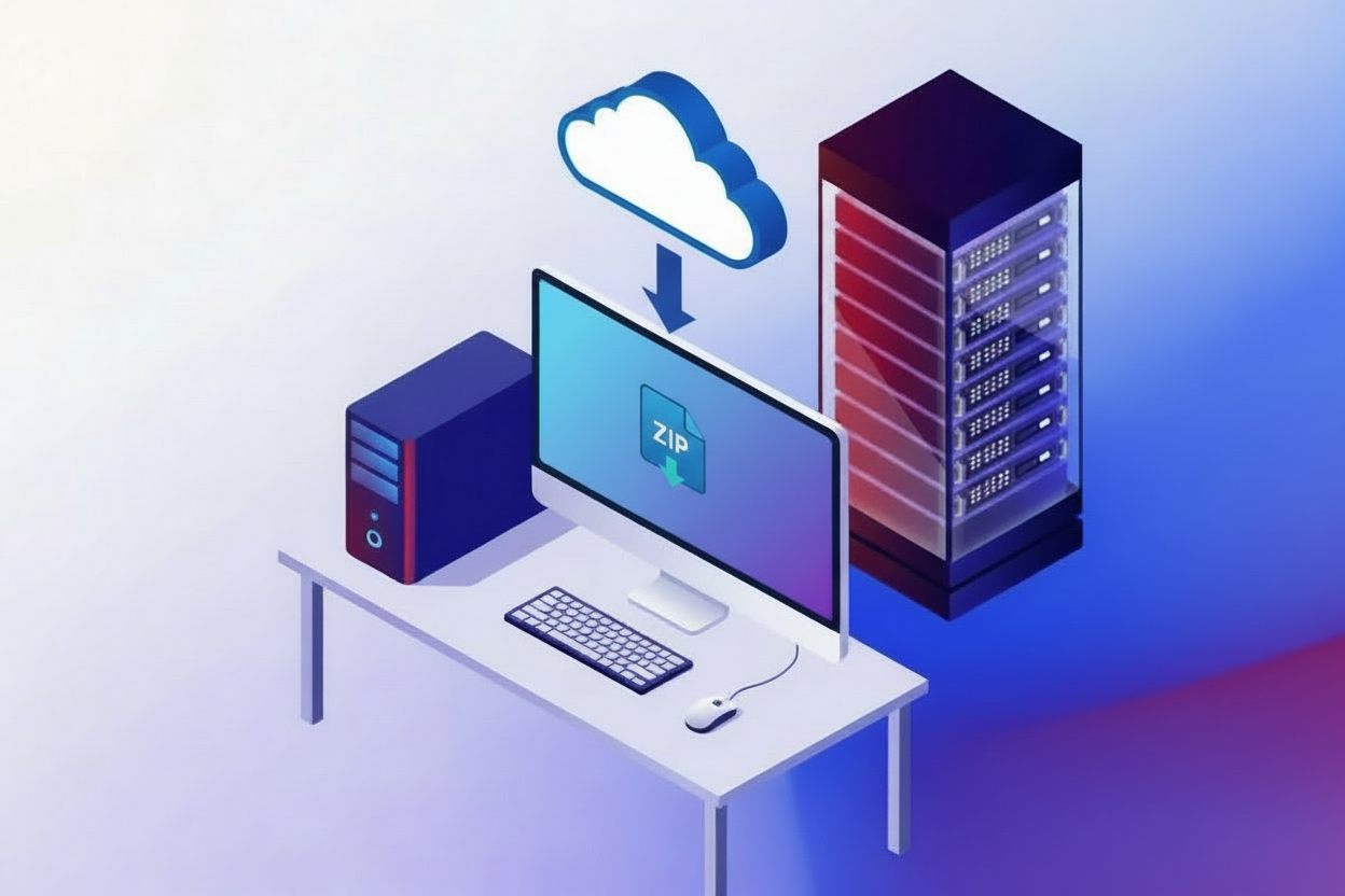 ブラウザからダウンロード