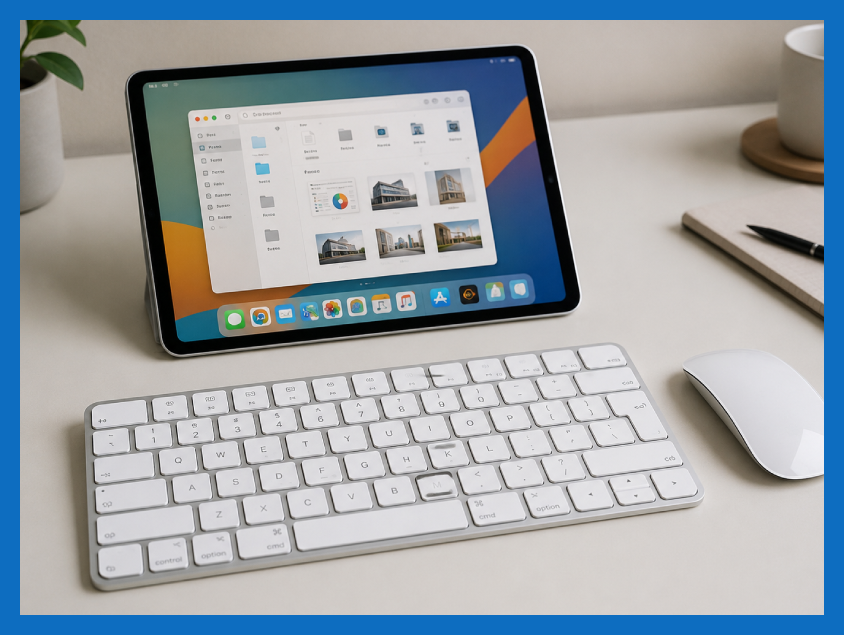 iOSデバイスでマウス、キーボードにも対応