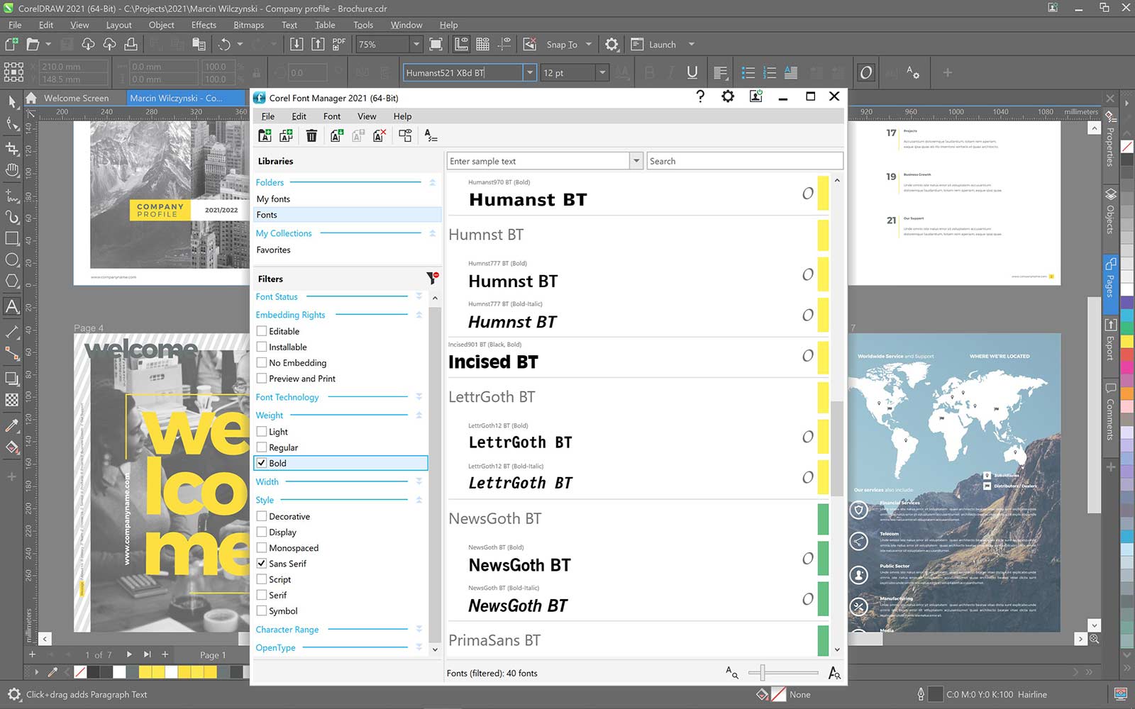 Corel Font Manager 