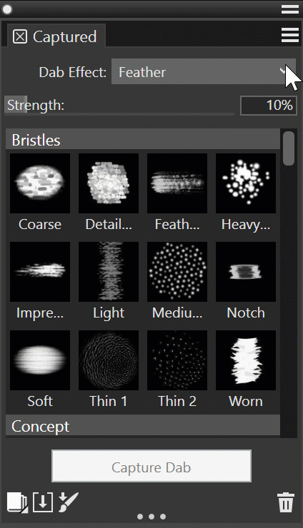 スタンプ型ブラシのカスタマイズ