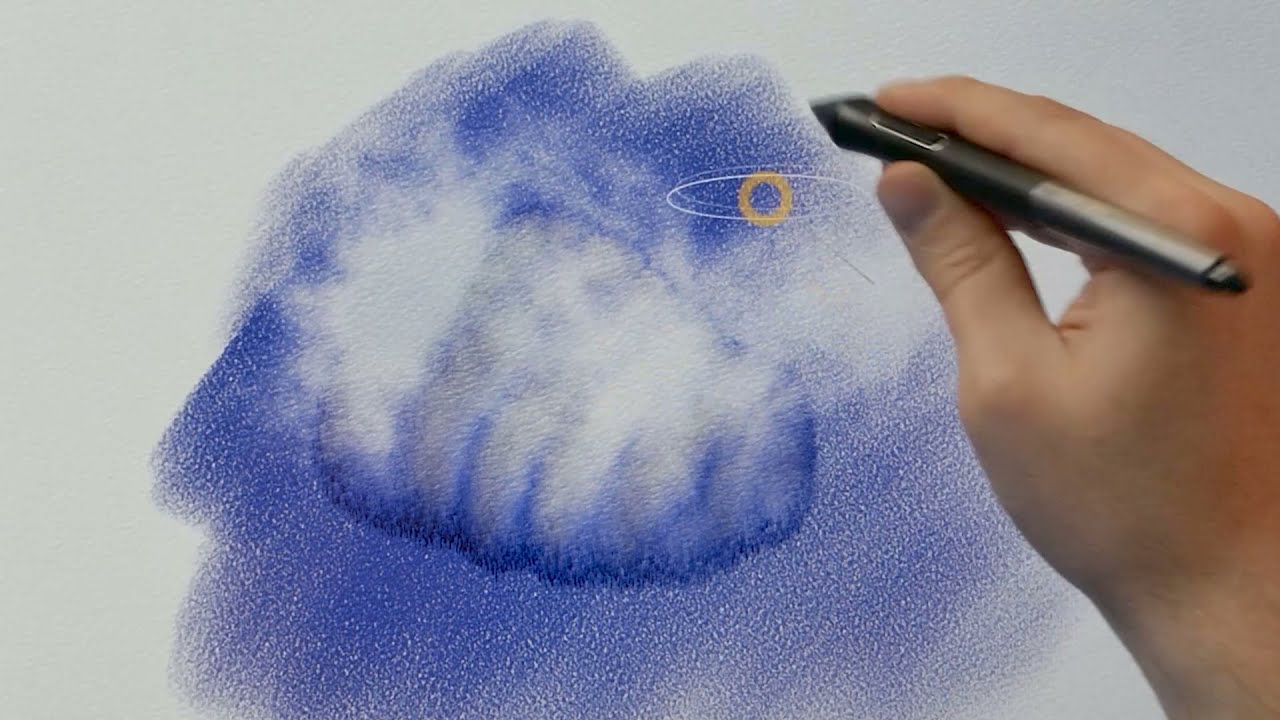 水彩ブラシとワークフロー