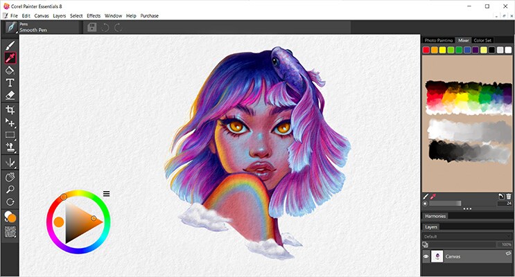 絵画制作ソフト「Painter® Essentials™ 8」を収録.png
