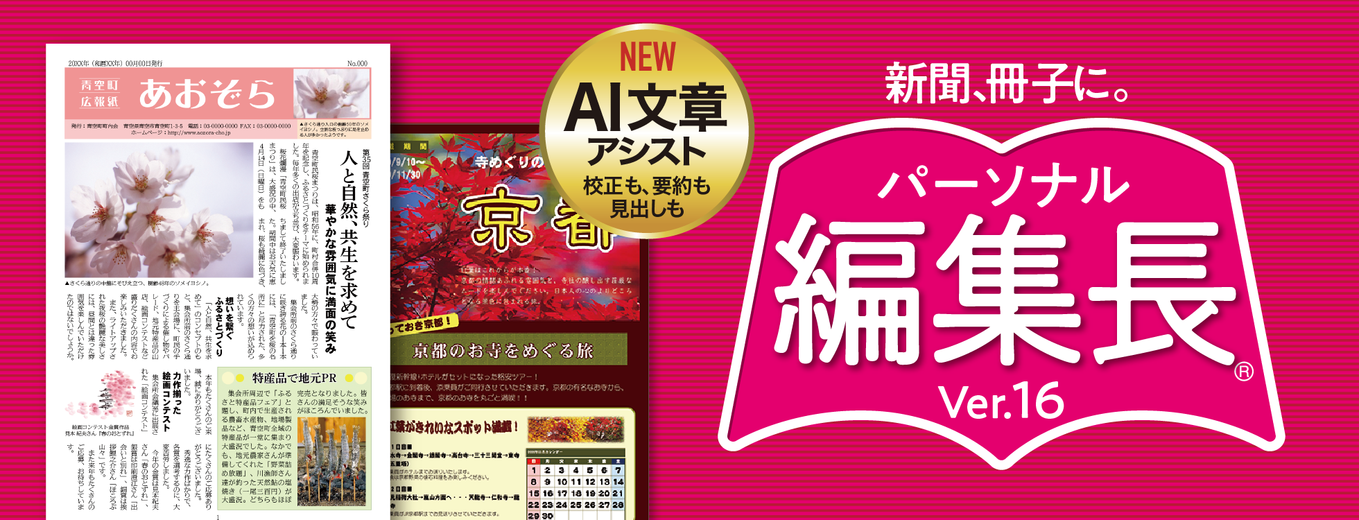 ソースネクスト パーソナル編集長 Ver.16（最新版） パーソナル編集長Ver.16 - 会報、新聞作りに｜ソースネクスト