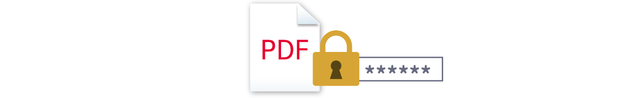 パスワードがついたPDFのイラスト