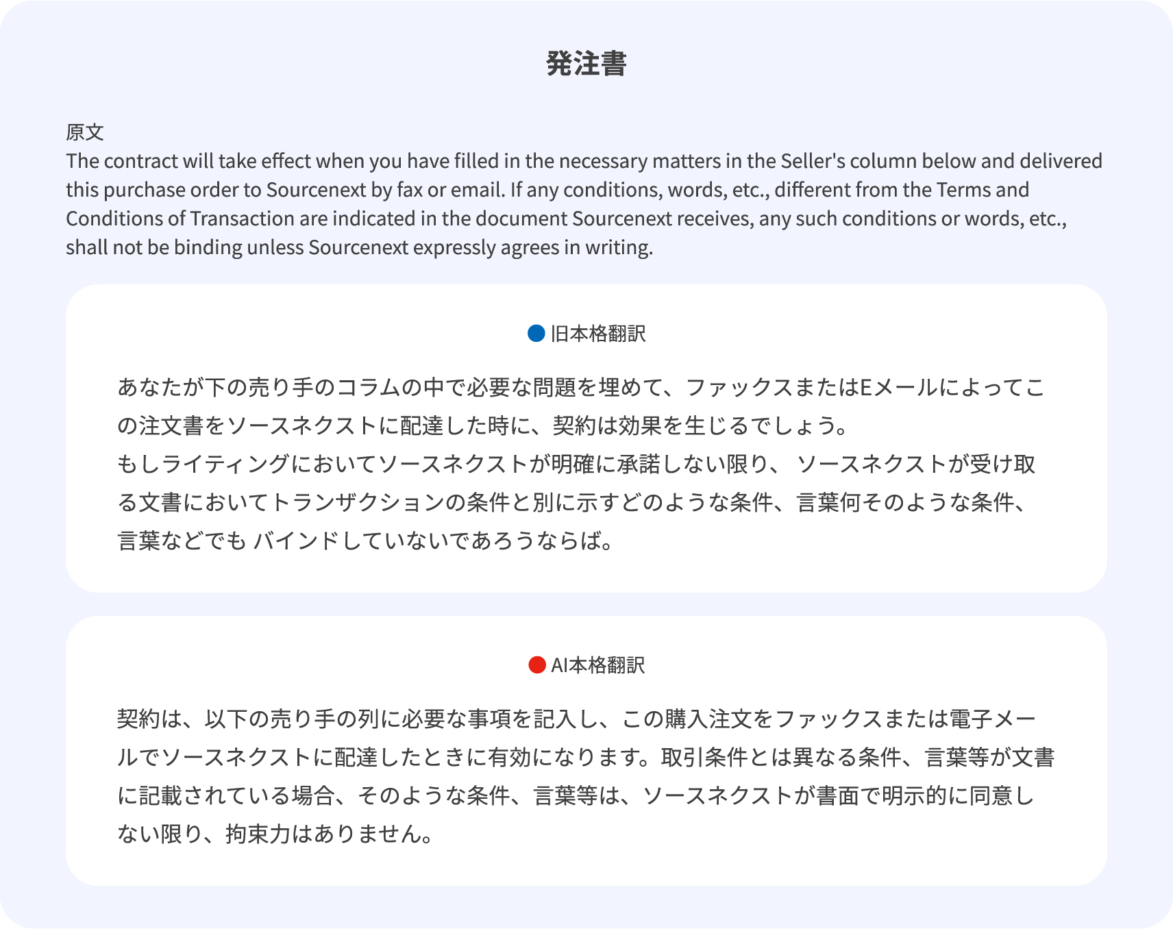 AI本格翻訳｜ソースネクスト