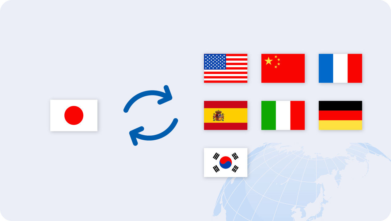 7言語の翻訳に対応