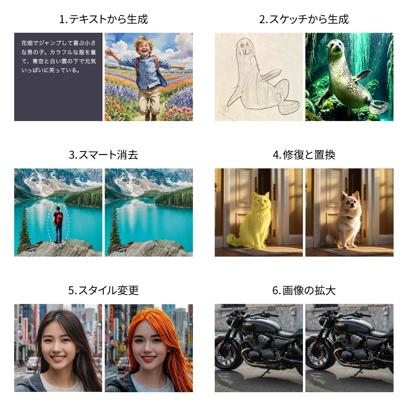 簡単に使える6大機能を搭載した、AI画像生成