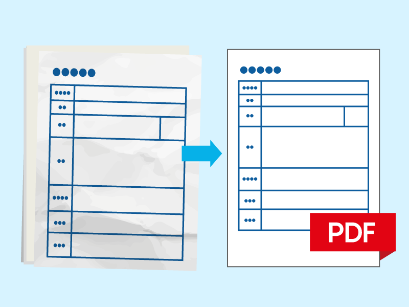 紙もきれいにデータ化