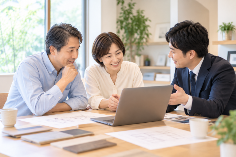 住宅会社との打ち合わせに