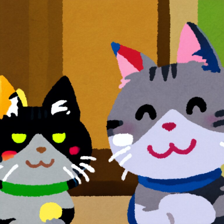 2匹の猫
