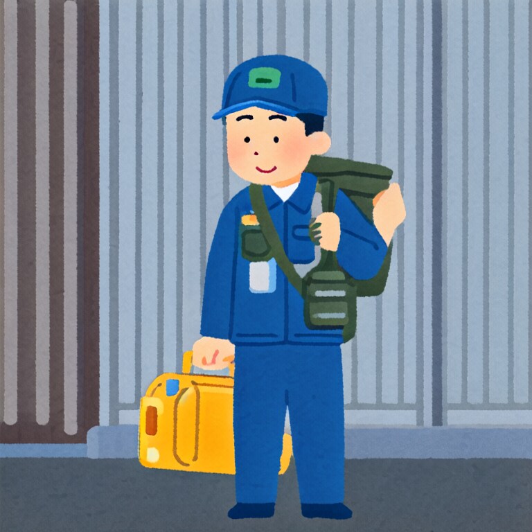 作業服の男性