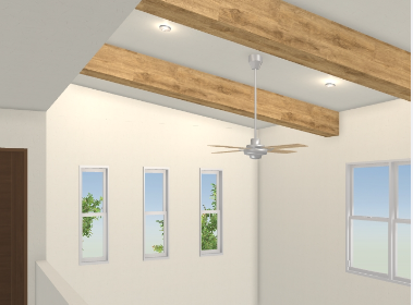 吹き抜けや斜め天井など