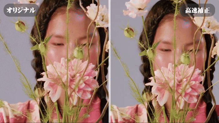 AIで手振れ補正