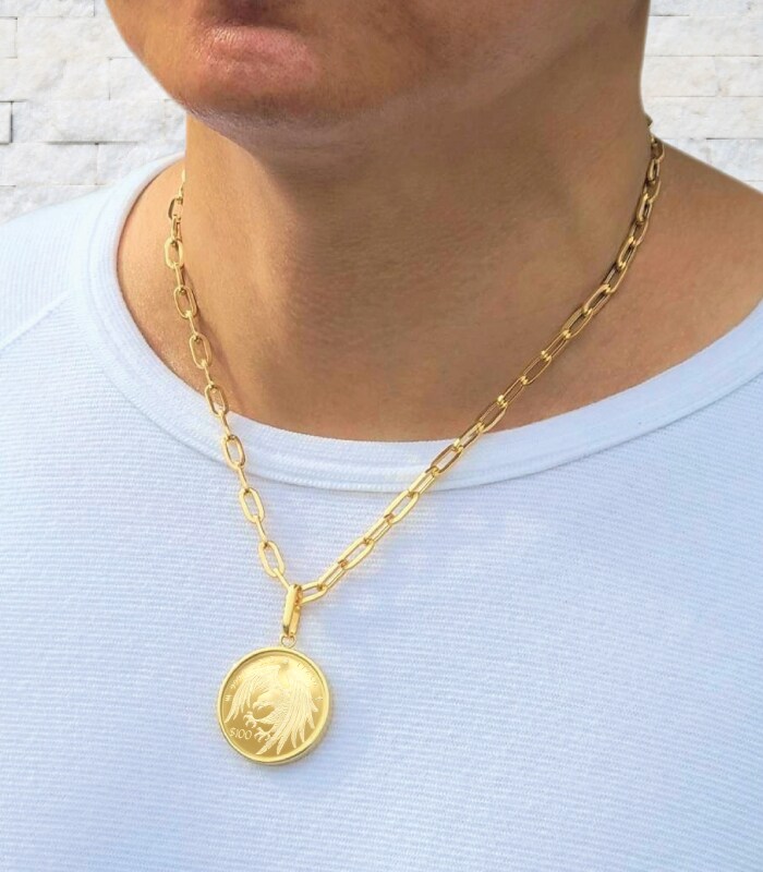1/2オンス金貨　着用