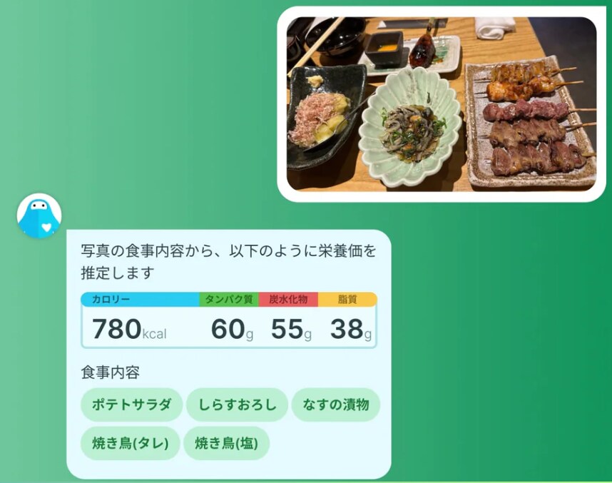 写真で栄養管理もできる