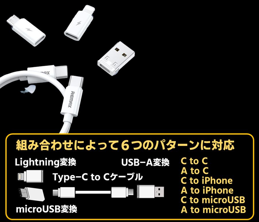 6つの充電パターンに対応するマルチツール