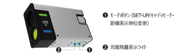 3次元ゴルフ用レーザー距離計 CaddyTalk CUBE｜ソースネクスト