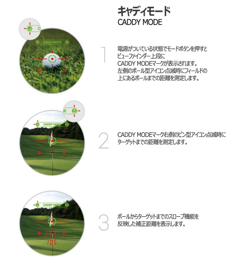 キャディモード手順