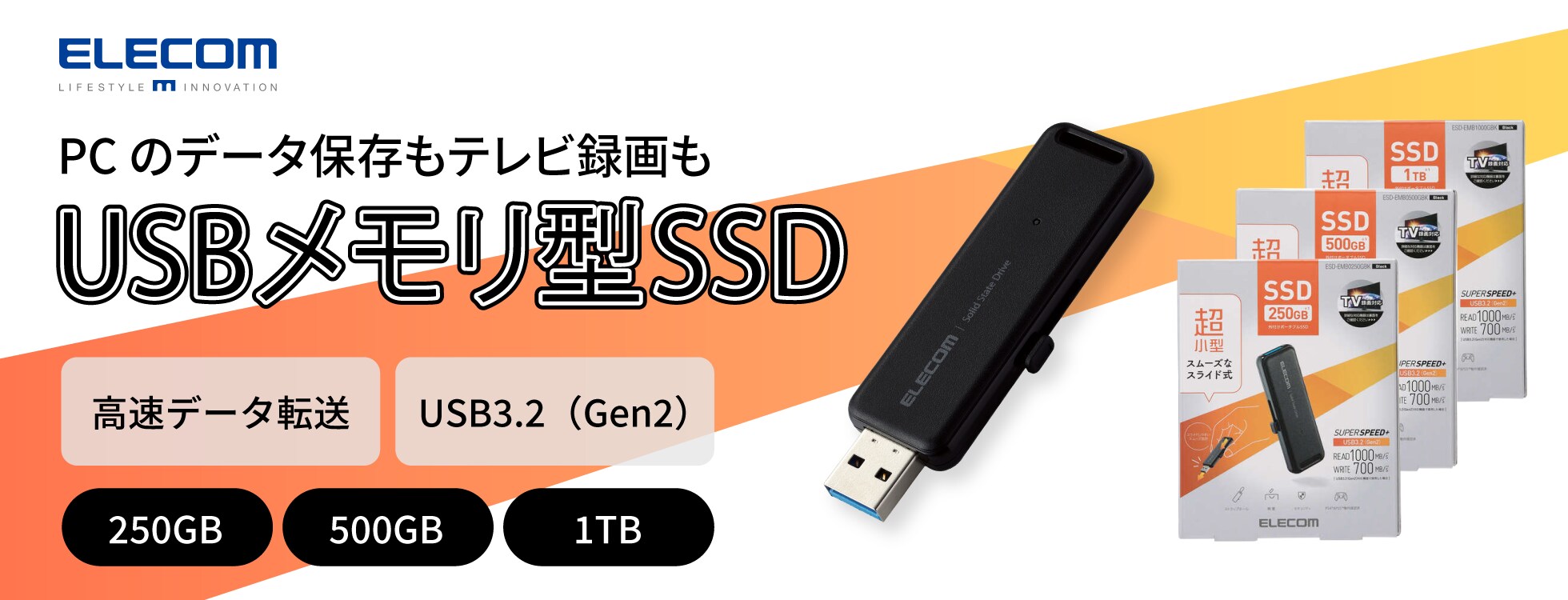 USBメモリ型SSD