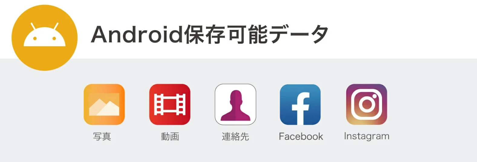 保存可能データ