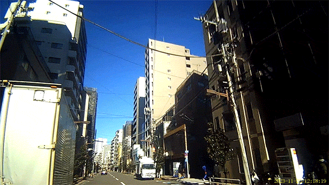 日中走行（フロントカメラ）