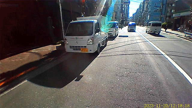 日中走行（リアカメラ）