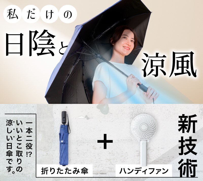 ファンの風で涼む