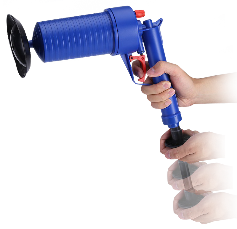 詰まった汚れを空気で飛ばす