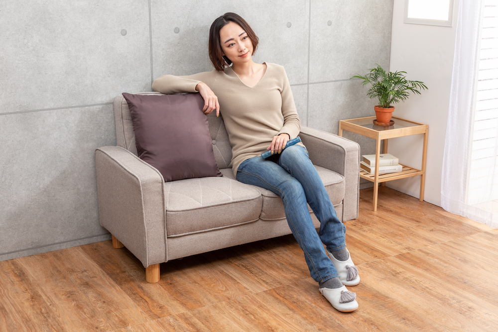 収納ケースに入れてクッションに