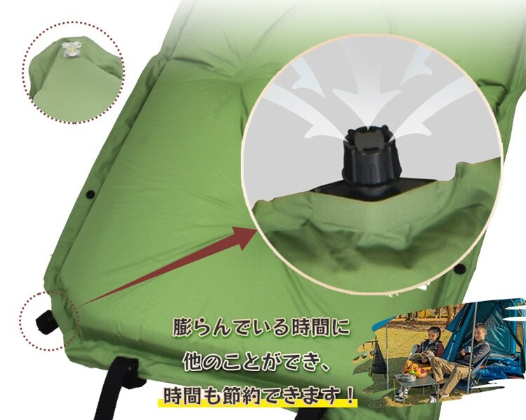 自動膨張式だから簡単設営