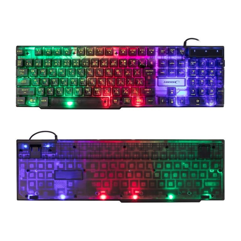 スケルトンにLEDのイルミネーションが美しいキーボード