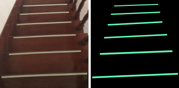 電気や日光で光を溜めて暗闇で光る