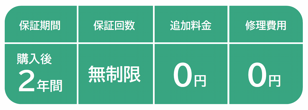 2年保証つき