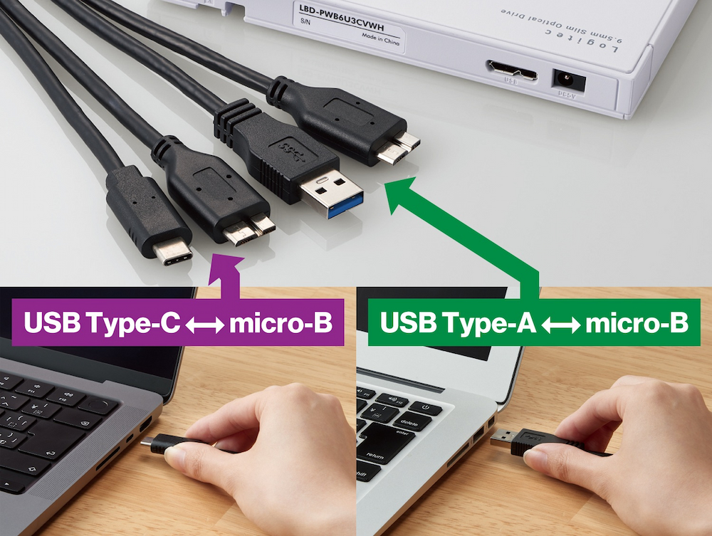 変換アダプタ不要