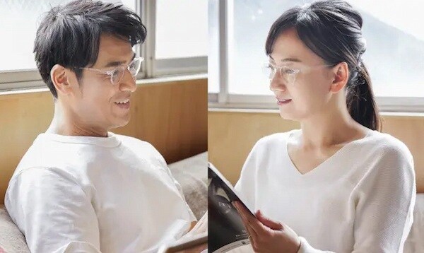 自然な印象で着用できる透明フレーム