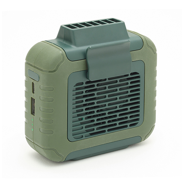 ハンズフリータイプの携帯扇風機