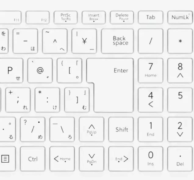 便利なテンキー付きキーボード