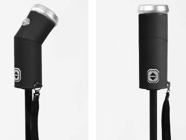 ワンタッチ開閉 LEDライト付き折り畳み傘｜ソースネクスト