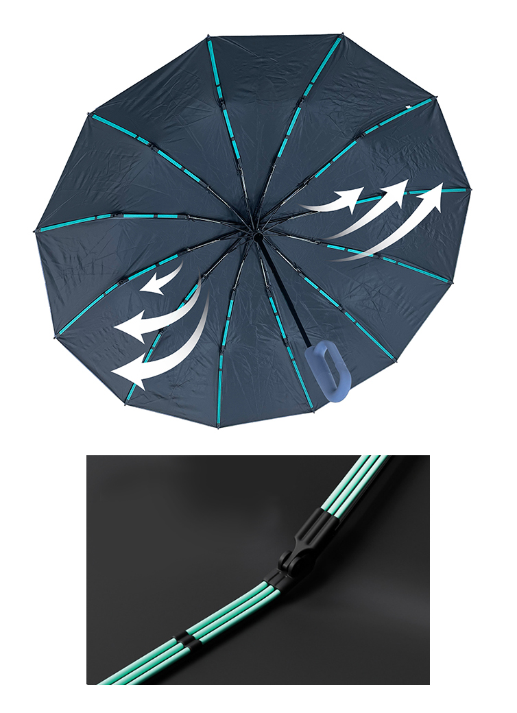 36本の骨組みで作られた耐風傘