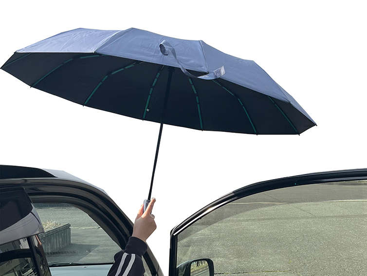 ワンタッチ開閉 36骨カラビナ付き折り畳み傘｜ソースネクスト