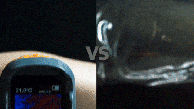 フィルムを腕に巻いてみると…