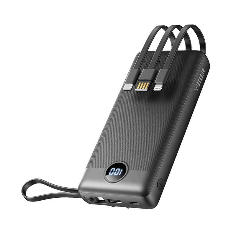 4ケーブル内蔵モバイルバッテリー（20000mAh）｜ソースネクスト