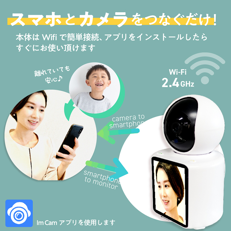 スマホと連動してリアルタイムでのビデオ電話が可能