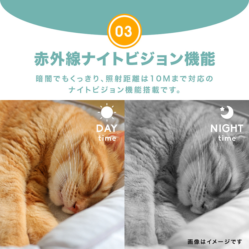 赤外線ナイトビジョン機能搭載