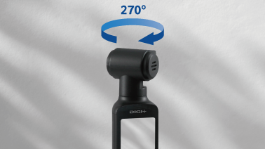 270°回転可能なレンズ