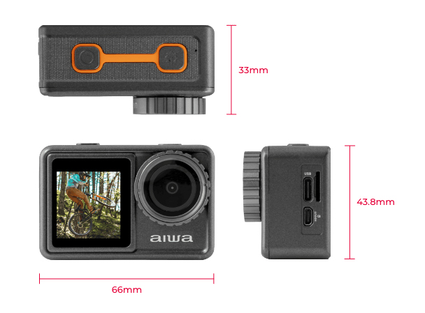 5K高解像度アクションカメラ aiwa cam S5K（アウトレット品