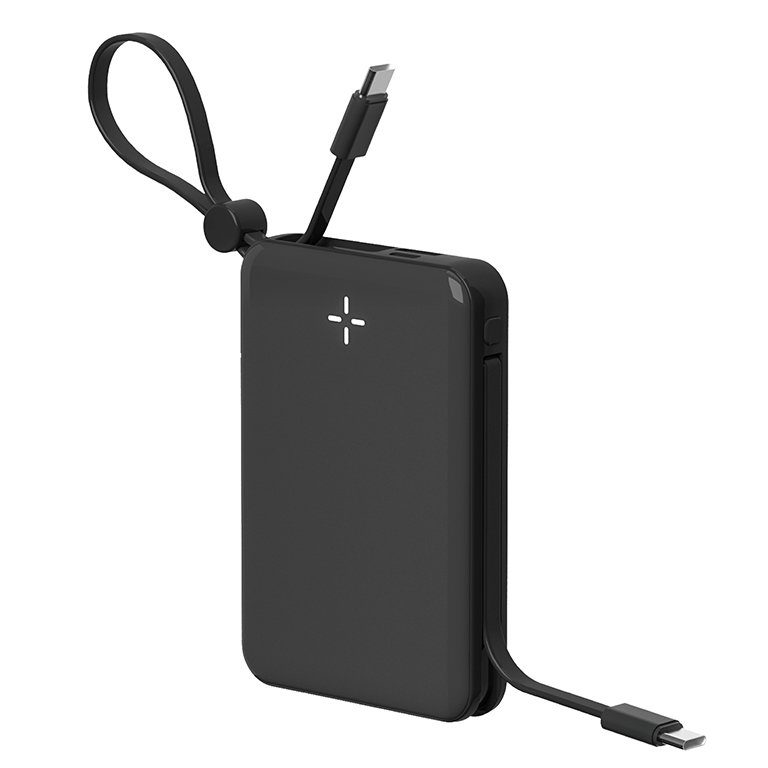 ケーブル一体型モバイルバッテリー（10000mAh）｜ソースネクスト