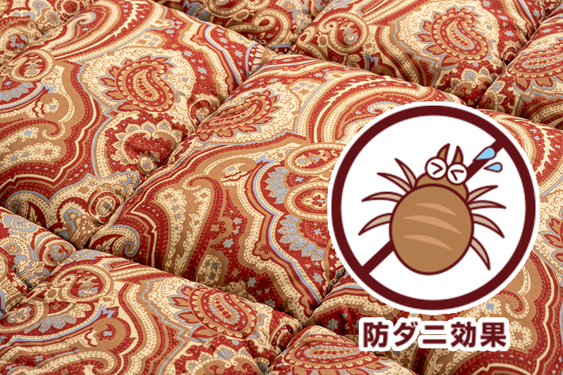 側生地に防ダニ加工