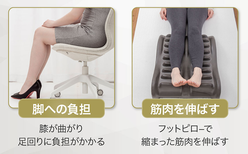 寝ながらストレッチフットピロー｜ソースネクスト