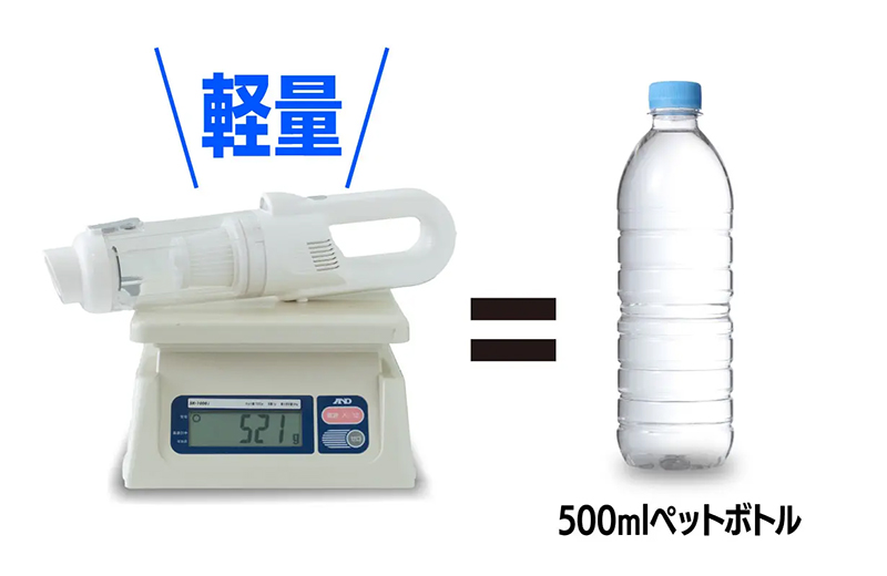 本体わずか約520gの超軽量設計